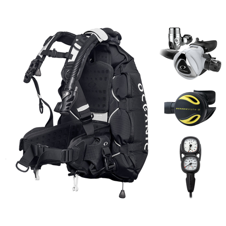 Oceanic Regulator + BCD Scuba Package – Photon Air Women's BCD w/ Color Kit + Delta 5 EDX Regulator + Alpha 8 Octopus + Maxv…
