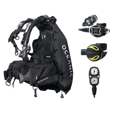 Oceanic Regulator + BCD Scuba Package – Photon Pro Women's BCD w/ Color Kit + ZEO FDX-I Regulator + Alpha 8 Octopus + Maxvie…