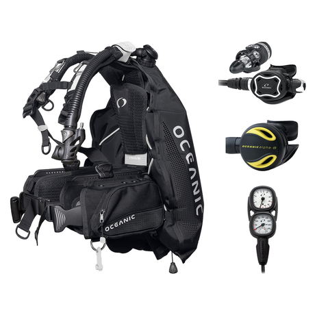 Oceanic Regulator + BCD Scuba Package – Photon Pro Women's BCD w/ Color Kit + ZEO FDX-I Regulator + Alpha 8 Octopus + Maxvie…