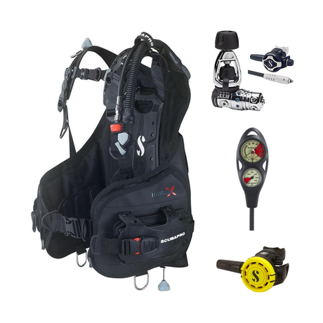 Scubapro Regulator + BCD Scuba Package – Hydros X Balanced Inflator Women's with Colo + MK25 EVO/S620 Ti Regulator + R105 Oc…