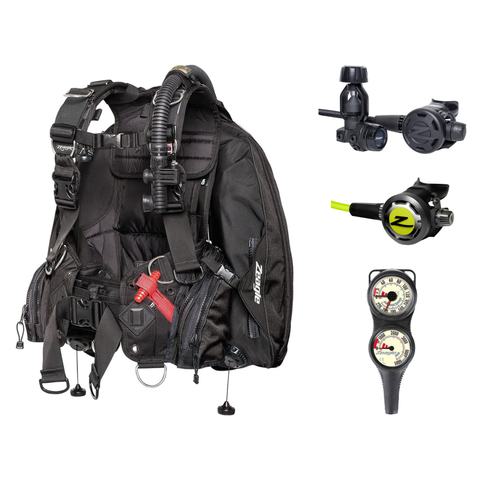 Zeagle Regulator + BCD Scuba Package – Ranger LTD BCD + F8 Regulator + Onyx II Octopus + Combo 2 Gauge Console