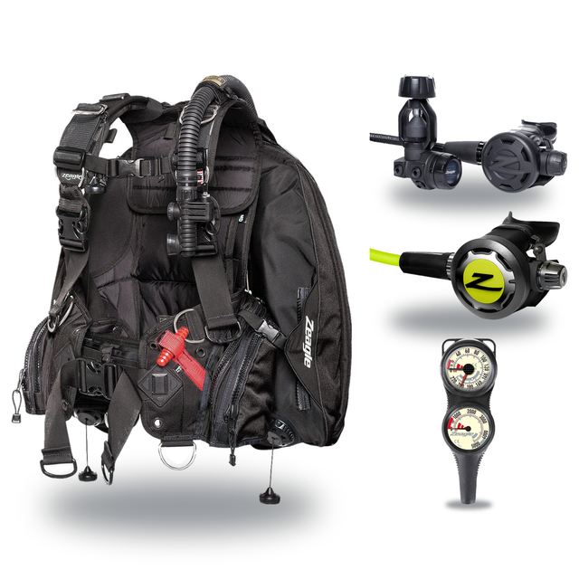 Zeagle Regulator + BCD Scuba Package – Ranger LTD BCD + F8 Regulator + Onyx II Octopus + Combo 2 Gauge Console — includes Ze…