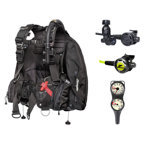 Zeagle Regulator + BCD Scuba Package – Ranger LTD BCD + F8 Regulator + Onyx II Octopus + Combo 2 Gauge Console