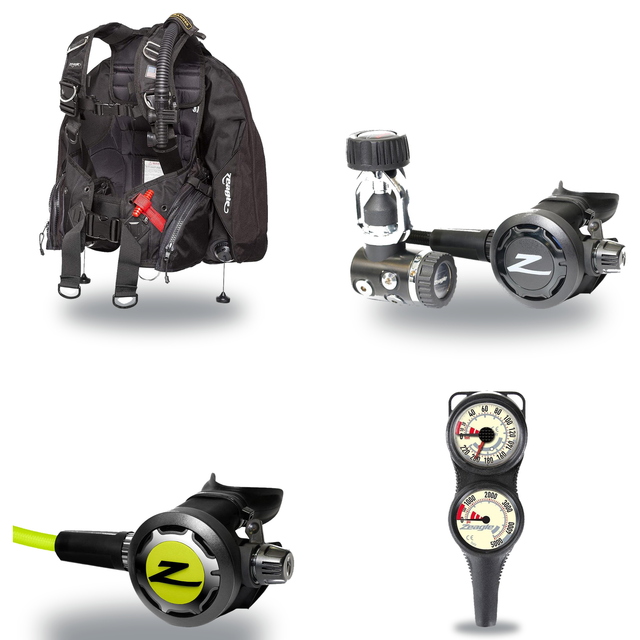 Zeagle Regulator + BCD Package – Ranger BCD + Onyx II Regulator + Onyx II Octopus + Combo 2 Gauge Console — includes Zeagle…