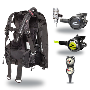 Zeagle Regulator + BCD Scuba Package – Scout BCD + Envoy/RaZor II Regulator + Onyx II Octopus + Combo 2 Gauge Console — Zeag…