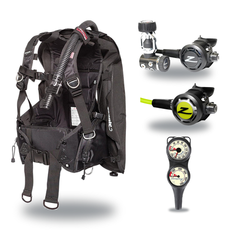 Zeagle Regulator + BCD Scuba Package – Scout BCD + Onyx II Regulator + Onyx II Octopus + Combo 2 Gauge Console — includes Ze…