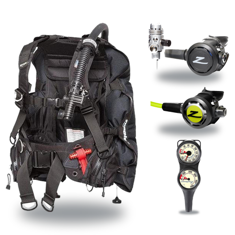 Zeagle Regulator + BCD Scuba Package – Scout BCD + Onyx II Regulator + Onyx II Octopus + Combo 2 Gauge Console — Zeagle Stil…