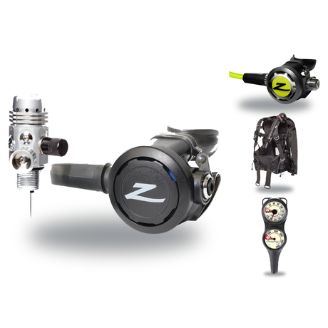 Zeagle Regulator + BCD Scuba Package – Stiletto BCD + F8 Regulator + Onyx II Octopus + Combo 2 Gauge Console — Zeagle Scout,…