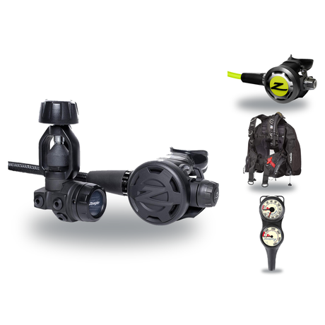 Zeagle Regulator + BCD Scuba Package – Stiletto BCD + F8 Regulator + Onyx II Octopus + Combo 2 Gauge Console — Zeagle Ranger…