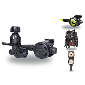 Zeagle Regulator + BCD Scuba Package – Stiletto BCD + F8 Regulator + Onyx II Octopus + Combo 2 Gauge Console — Zeagle Stilet…