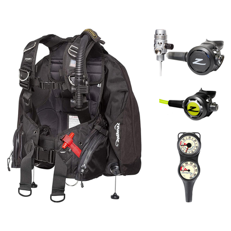 Zeagle Regulator + BCD Scuba Package – Stiletto BCD + Onyx II Regulator + Onyx II Octopus + Combo 2 Gauge Console — Zeagle R…