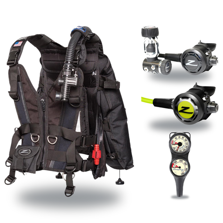 Zeagle Regulator + BCD Scuba Package – Zena BCD + Onyx II Regulator + Onyx II Octopus + Combo 2 Gauge Console — includes Zea…