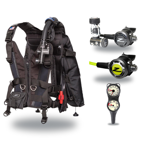 Zeagle Regulator + BCD Scuba Package – Zena BCD + Onyx II Regulator + Onyx II Octopus + Combo 2 Gauge Console — includes Zea…