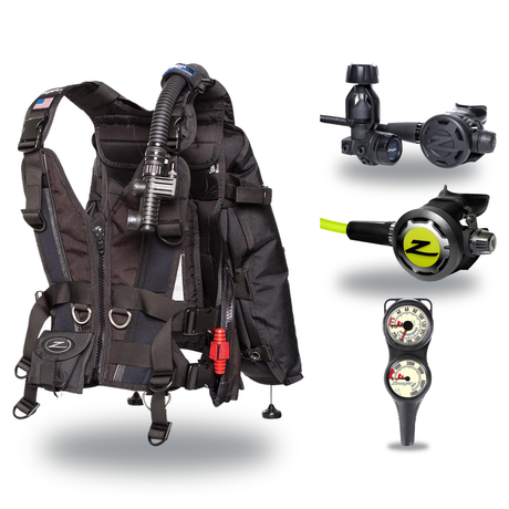 Zeagle Regulator + BCD Scuba Package – Zena BCD + Onyx II Regulator + Onyx II Octopus + Combo 2 Gauge Console — Zeagle Zena,…