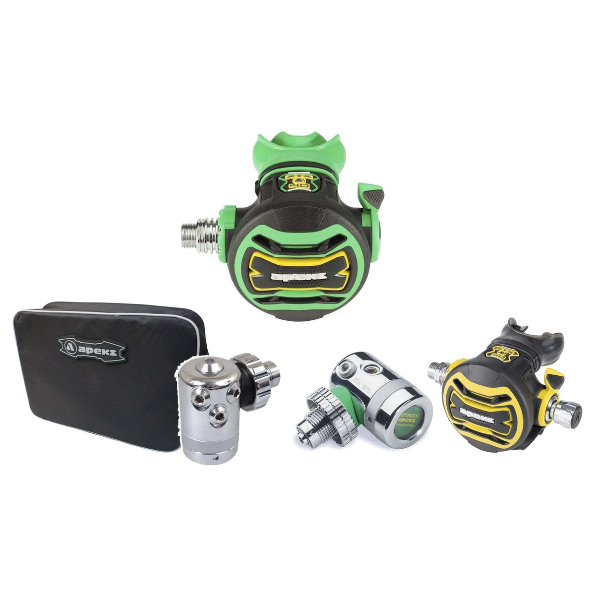 Apeks Regulator Package – XTX40 DIN with Nitrox DS4 Regulator + XTX50 Octopus + Regulator Bag — includes Apeks XTX40 DIN Div…