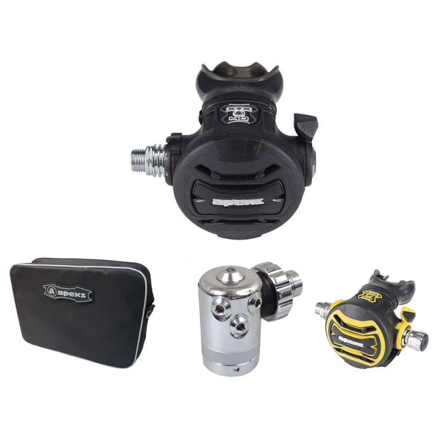 Apeks Regulator Package – XTX40 w/ DS4 Regulator + XTX50 Octopus + Regulator Bag — includes Apeks XTX40 Dive Regulator w/ DS…