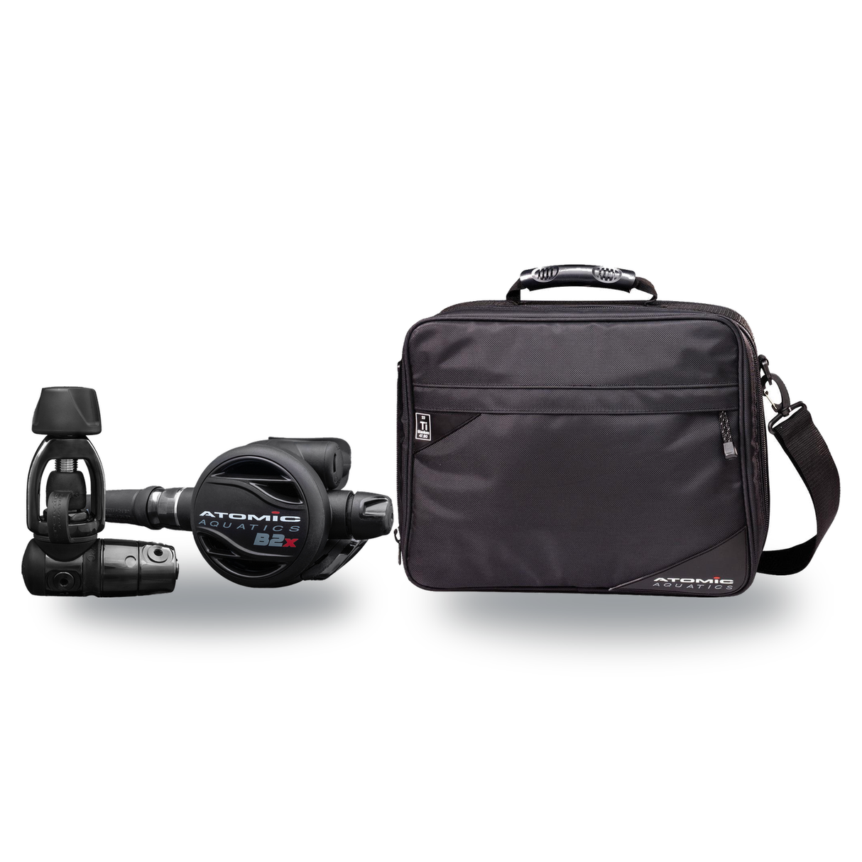 Atomic Aquatics Regulator + Regulator Bag Package – B2 Regulator + Deluxe Padded Regulator Bag — Atomic B2x Unsealed Black
