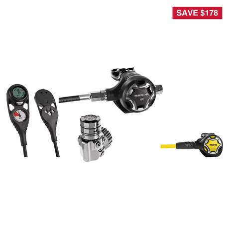 Mares Regulator Package – 26XR with HR XR Line DIN Regulator + Dual Octopus + Mission 2 Console — includes Mares 26XR with H…