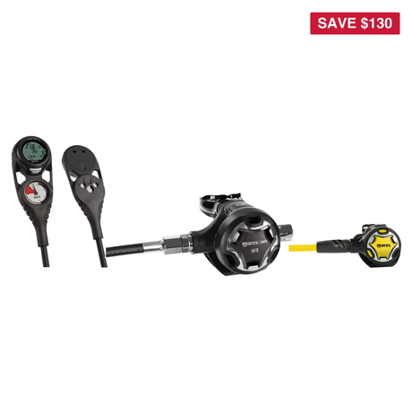 Mares Regulator Package – 28XR with HR XR Line Regulator + Dual Octopus + Mission 2 Console — includes Mares 28XR with HR XR…