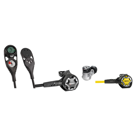 Mares Regulator Package – Dual 15X Black Regulator + Dual Octopus + Mission 2 Console — Yoke