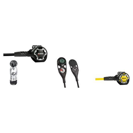 Mares Regulator Package – Dual 2S Black Regulator + Dual Octopus + Mission 2 Console — Yoke