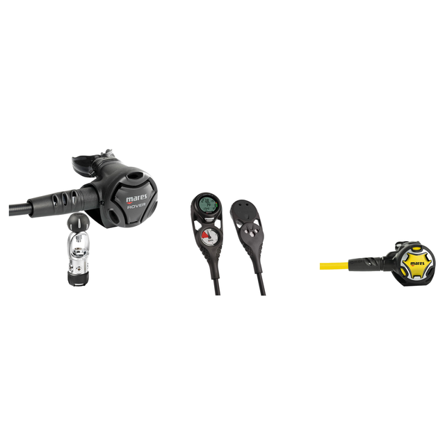 Mares Regulator Package – Rover 2S Yoke Regulator + Dual Octopus + Mission 2 Console — includes Mares Rover 2S Yoke, Mares D…