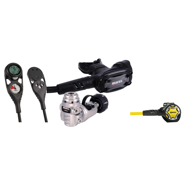 Mares Regulator Package – SXS 62X Regulator + Dual Octopus + Mission 2 Console — includes Mares SXS 62X Regulator, Mares Dua…