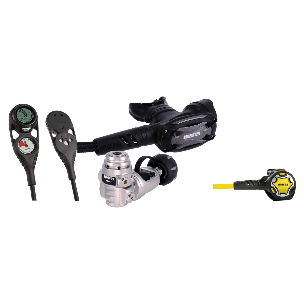 Mares Regulator Package – SXS 62X Regulator + Dual Octopus + Mission 2 Console
