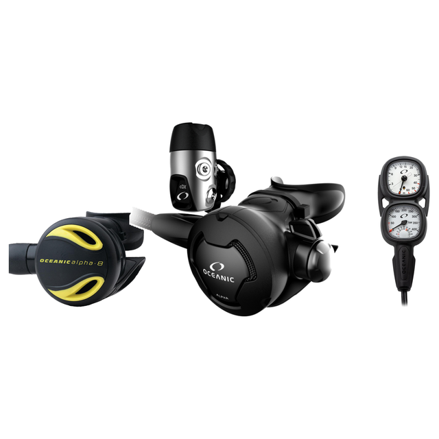 Oceanic Regulator + Octopus Package – Alpha 10 and cDx Regulator + Alpha 8 Octopus + Maxview Console — includes Oceanic Alph…