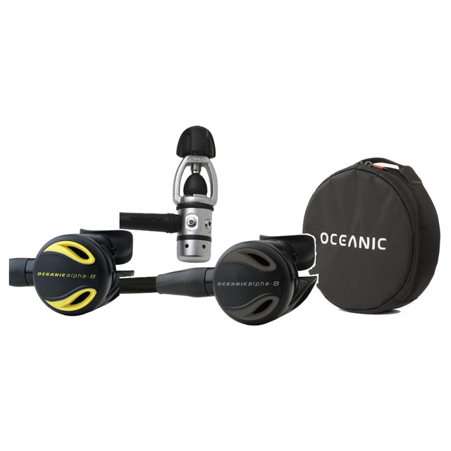 Oceanic Regulator Package – Alpha 8 Sport Yoke Regulator + Alpha 8 Octopus + Padded Regulator Bag — includes Oceanic Alpha 8…