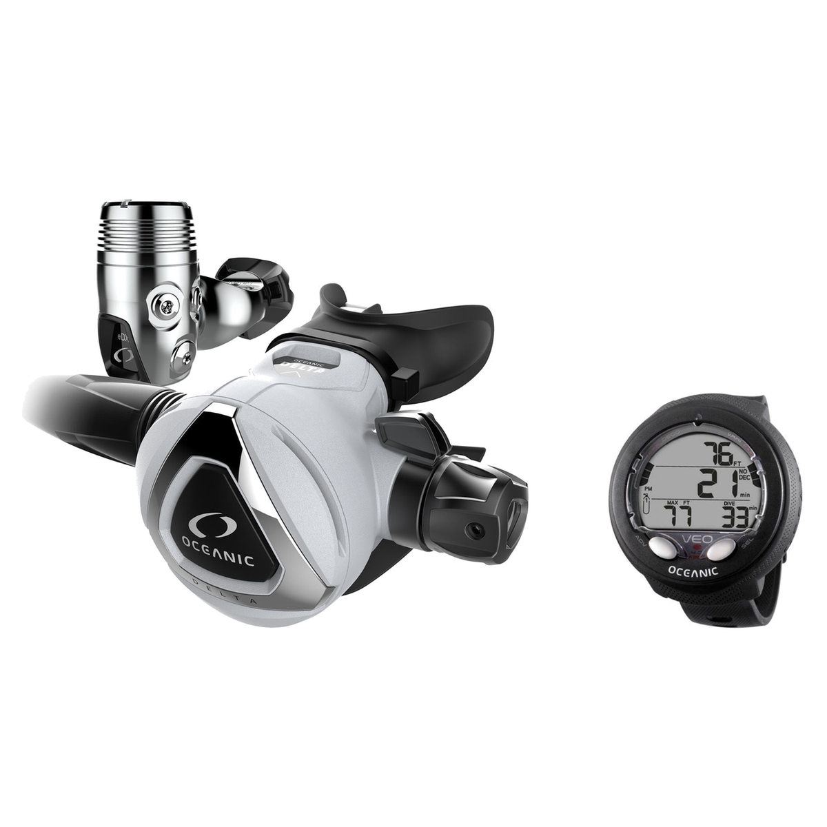 Oceanic Regulator + Dive Computer Package – Delta 5 + EDX Regulator + Veo 4.0 Dive Computer — includes Oceanic Delta 5 + EDX…