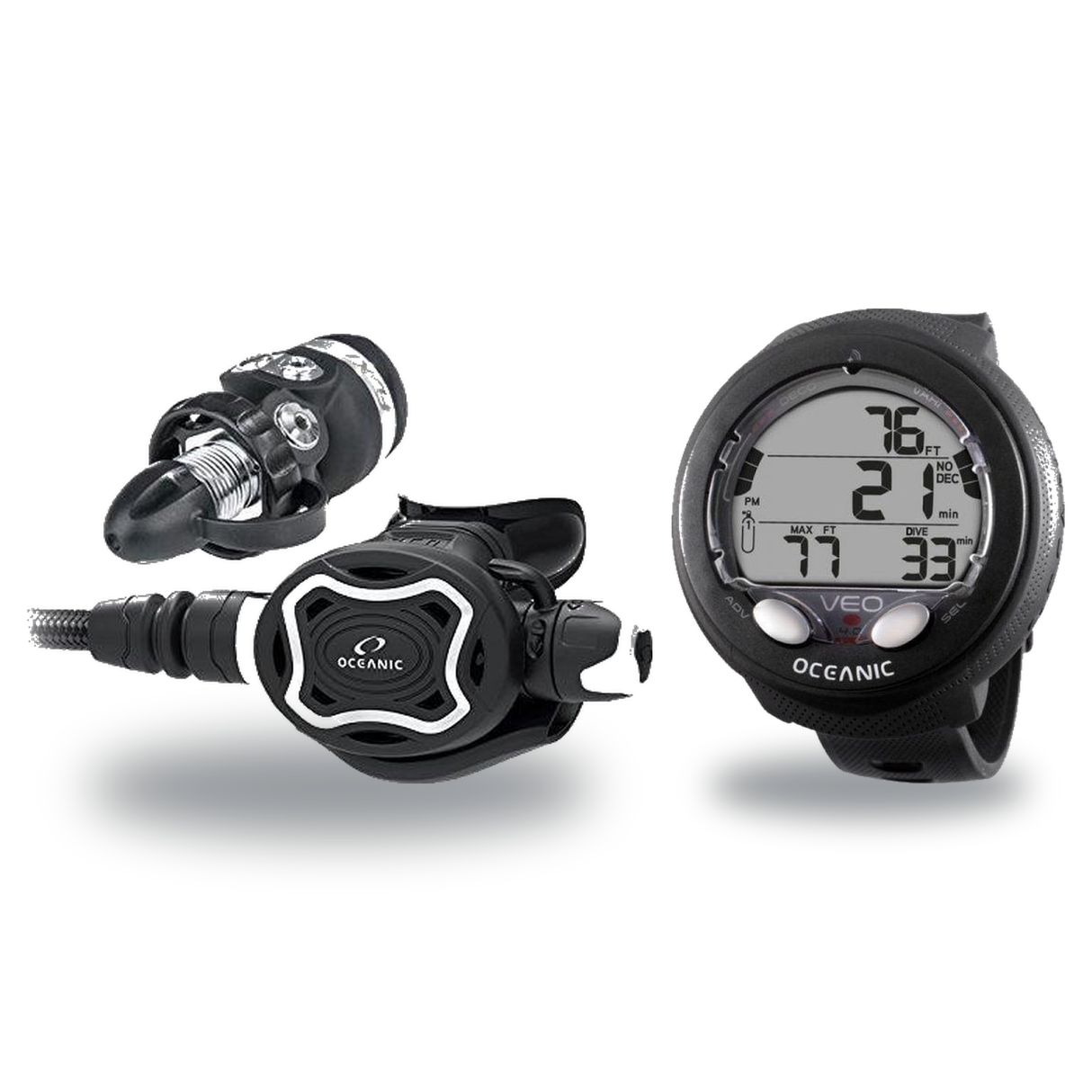 Oceanic Regulator + Dive Computer Package – Delta 5 + EDX Regulator + Veo 4.0 Dive Computer — Oceanic ZEO FDX-I