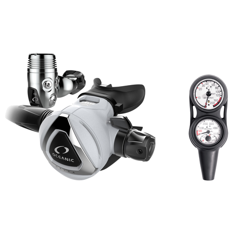 Oceanic Regulator + Gauge Console Package – Delta 5 + EDX Regulator + Maxdepth 3-Gauge Navcon — includes Oceanic Delta 5 + E…