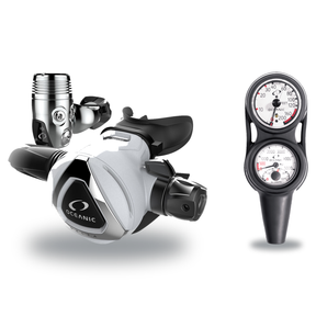 Oceanic Regulator + Gauge Console Package – Delta 5 + EDX Regulator + Maxdepth 3-Gauge Navcon — Oceanic Delta 5 + EDX
