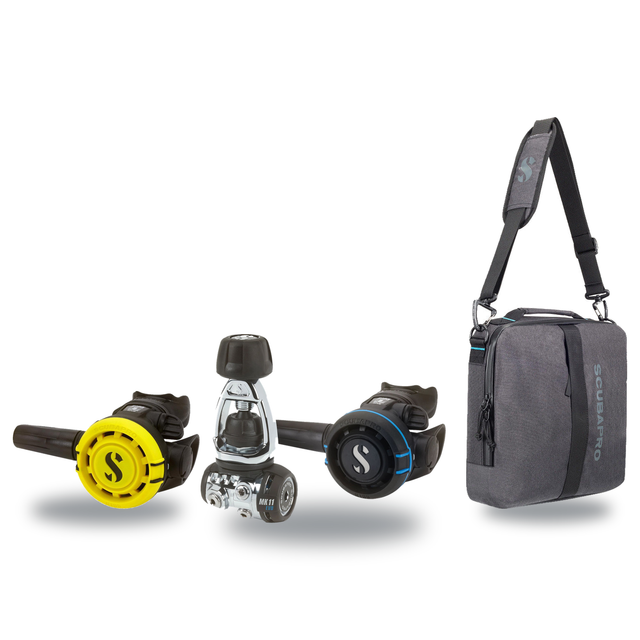 Scubapro Regulator Package – MK11 EVO/R105 Regulator + R105 Octopus + Definition Reg 10 Regulator Bag — includes Scubapro MK…