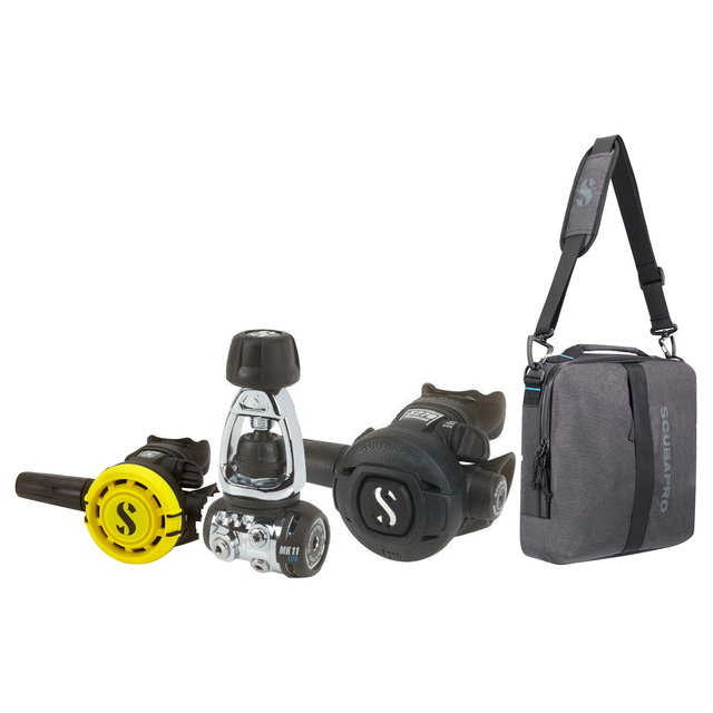 Scubapro Regulator Package – MK11 EVO/S270 Regulator + R105 Octopus + Definition Reg 10 Regulator Bag — includes Scubapro MK…