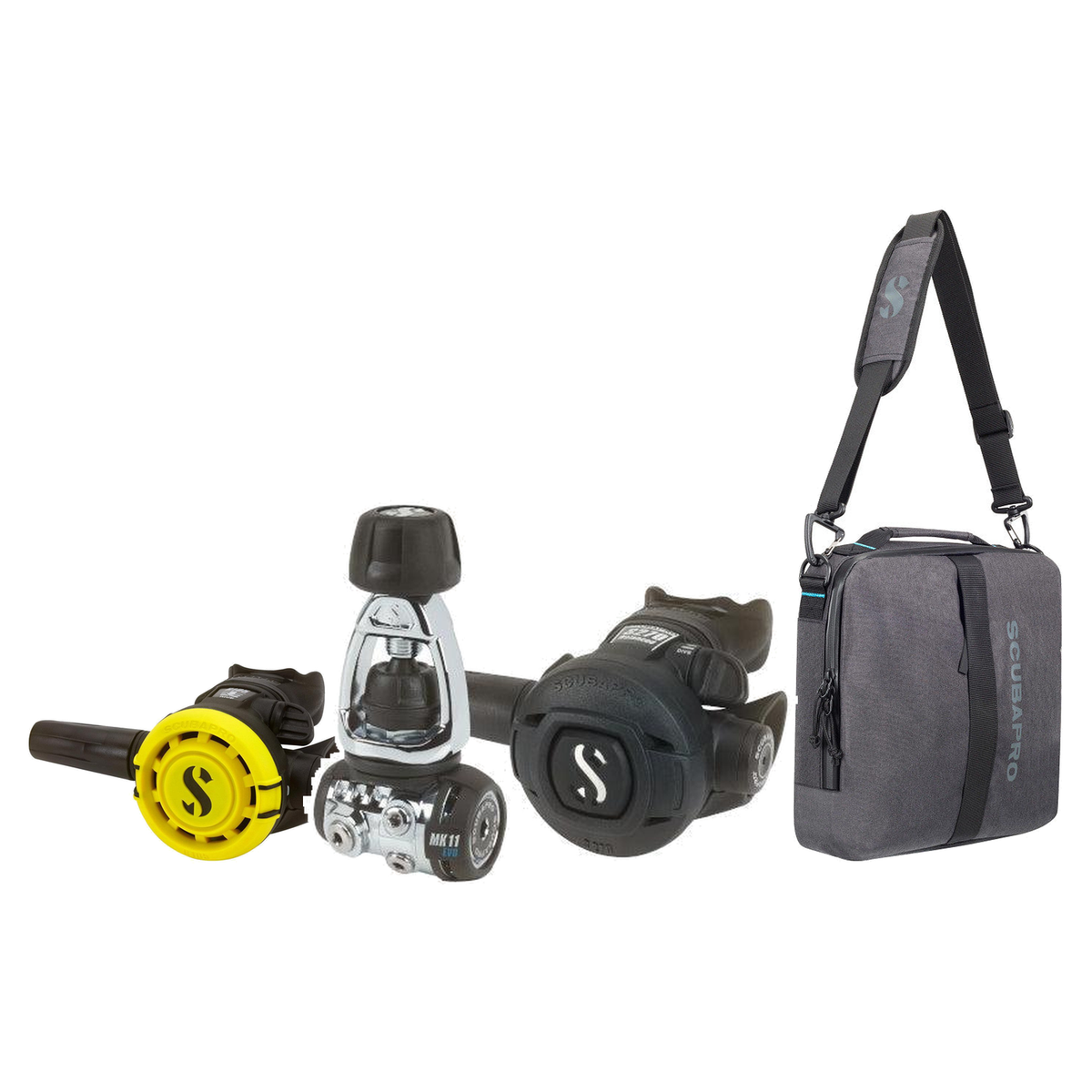 Scubapro Regulator Package – MK17 EVO2/C370 Regulator + R105 Octopus + Definition Reg 10 Regulator Bag — Scubapro MK11 EVO/S…