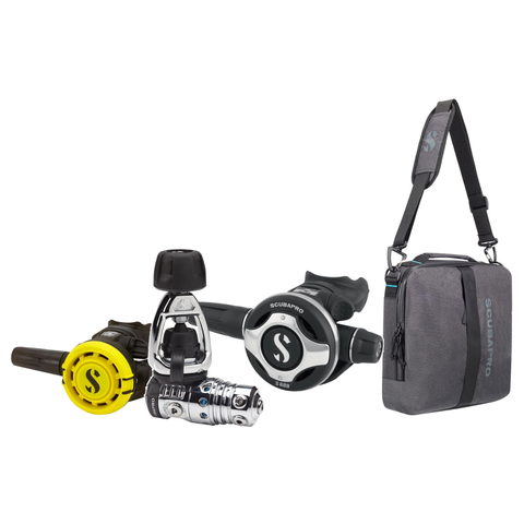 Scubapro Regulator Package – MK25 EVO/S600 Regulator + R105 Octopus + Definition Reg 10 Regulator Bag