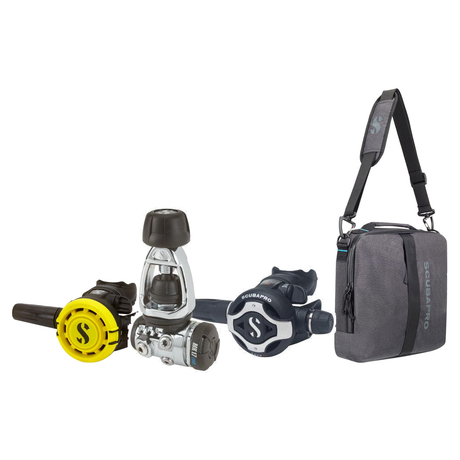 Scubapro Regulator Package – MK25 EVO/S600 Regulator + R105 Octopus + Definition Reg 10 Regulator Bag — Scubapro MK17 EVO2/S…
