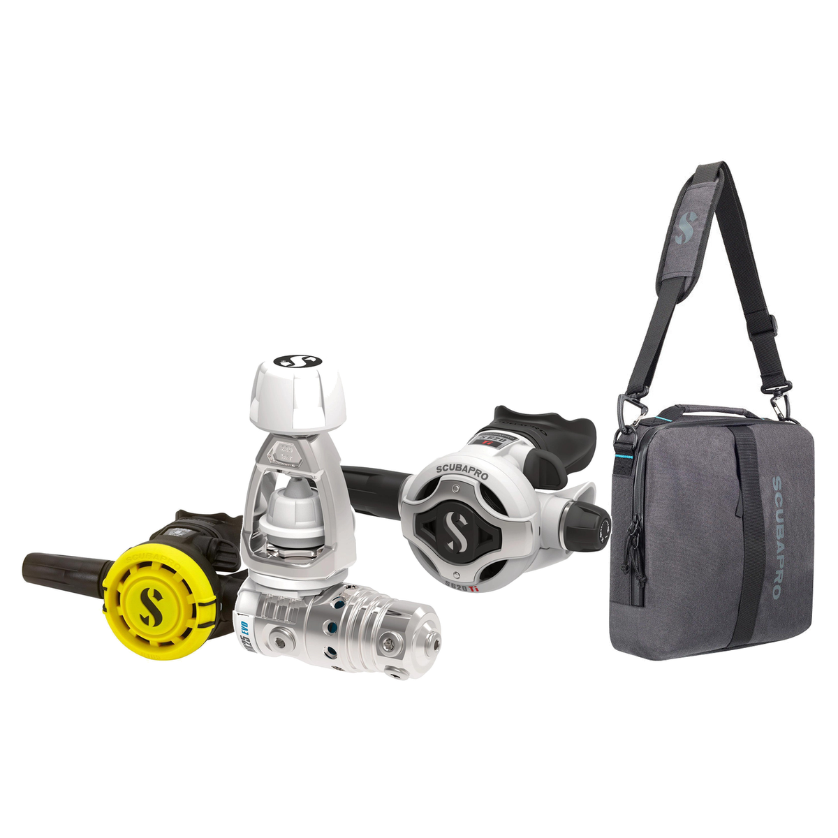 Scubapro Regulator Package – MK25 EVO/S620Ti Regulator + R105 Octopus + Definition Reg 10 Regulator Bag — Scubapro MK25 EVO/…