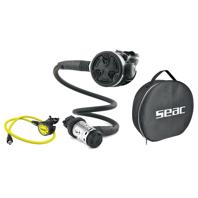Seac Regulator Package – P-Synchro 230 Bar Regulator + IT300 Octopus + Mate Regulator Bag — includes Seac P-Synchro 230 Bar…