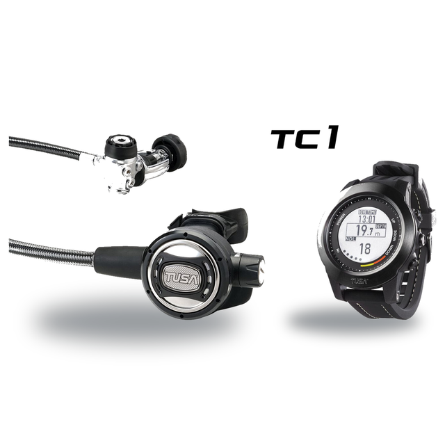Tusa Regulator + Dive Computer Package – RS-609U Regulator + TC1 Dive Computer — includes Tusa RS-609U Compact Diaphragm Reg…