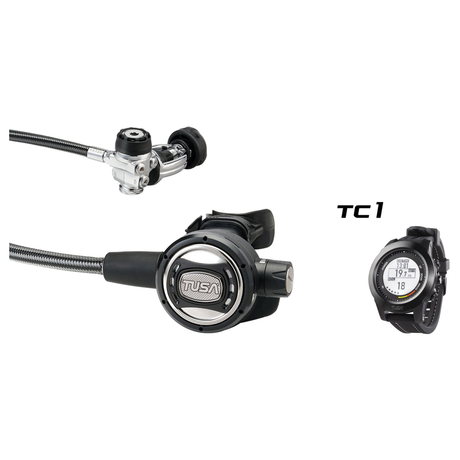 Tusa Regulator + Dive Computer Package – RS-609U Regulator + TC1 Dive Computer — includes Tusa RS-609U Compact Diaphragm Reg…