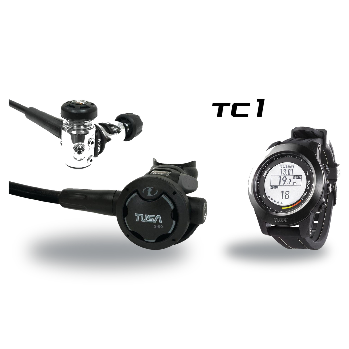 Tusa Regulator + Dive Computer Package – RS-609U Regulator + TC1 Dive Computer — Tusa RS-790