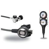 Tusa Regulator + Gauge Console Package – RS-609U Regulator + 3-Gauge (Pressure, Depth, Compass) — includes Tusa RS-609U Comp…