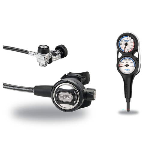 Tusa Regulator + Gauge Console Package – RS-609U Regulator + 3-Gauge (Pressure, Depth, Compass)