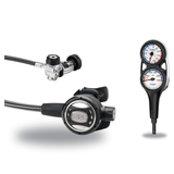 Tusa Regulator + Gauge Console Package – RS-609U Regulator + 3-Gauge (Pressure, Depth, Compass) — includes Tusa RS-609U Comp…