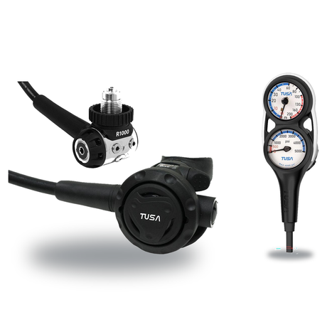 Tusa Regulator + Gauge Console Package – RS-609U Regulator + 3-Gauge (Pressure, Depth, Compass) — Tusa RS1001