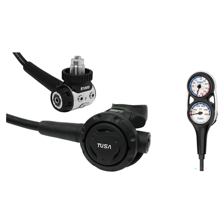 Tusa Regulator + Gauge Console Package – RS-609U Regulator + 3-Gauge (Pressure, Depth, Compass) — Tusa RS1001