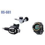 Tusa Regulator + Dive Computer Package – RS-681 Regulator + DC Solar Link Dive Computer — includes Tusa RS-681 Regulator, Tu…